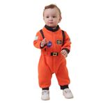 MaNMaNing Karnaval Kostümü Erkek ve Kız Çocukları için COS Astronot Tulumu, Cadılar Bayramı Kalınlaştırılmış (Turuncu, 70)