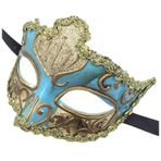 MaNMaNing Karnaval Süsleme Maskeleri Vintage Antika Maskeli Kalıp Erkek Kadın Cadılar Bayramı Karnavalı için (Gök Mavisi, Tek Beden)