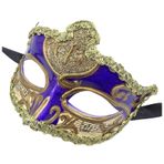 MaNMaNing Karnaval Süsleme Maskeleri Vintage Antika Maskeli Kalıp Erkek Kadın Cadılar Bayramı Karnavalı (Purple, One Size)