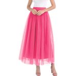 MaNMaNing Katmanlı file bale partisi tül tutu midi etek A serisi Cosplay parti kostümü, B, L