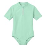 MaNMaNing Kız çocukları için iki parçalı mayo, UPF 50 güneş Rashguard ve yüzme şortu, plaj, havuz, su, iki parçalı mayo, kız çocuk, yaz, Açık Yeşil, 4-5 Yaşe