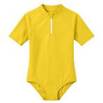 MaNMaNing Kız çocukları için iki parçalı mayo, UPF 50 güneş Rashguard ve yüzme şortu, plaj, havuz, su, iki parçalı mayo, kız çocuk, yaz, Sarı, 12-13 Yaşe