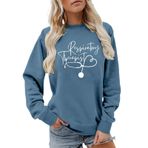 MaNMaNing Modaya uygun baskılı kazak, kadın, kapüşonsuz, rahat, sokak giyimi, büyük boy, yumuşak karışım, uzun kollu, yuvarlak yaka, tunik, sweatshirt, kadın salaş çift taraflı üst, Mavi, XXL