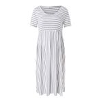 MaNMaNing Nightshirt MAN008 Gri Kısa Kollu Doğum Sonrası Kadın Hamile Elbisesi