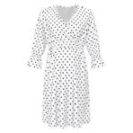 MaNMaNing Nightshirt MAN016 Beyaz Kısa Kollu Doğum Sonrası Kadın Hamile Elbisesi