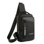 MaNMaNing Omuz çantaları kadın çapraz vücut askılı çanta katı bez açık rahat özelleştirmek göğüs çantası Unisex omuz Crossbody bayanlar küçük Anti hırsızlık Tote, siyah, One Size