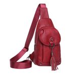 MaNMaNing Omuz çantaları kadın çapraz vücut çantası Usb moda yumuşak deri taşınabilir Crossbody çanta bayanlar Mini seyahat sırt çantası bağlanabilir, kırmızı, One Size