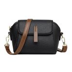 MaNMaNing Omuz çantaları kadın çapraz vücut Wlight lüks yumuşak deri moda Crossbody çanta bayanlar orta Anti hırsızlık telefon çantası bayanlar büyük deri sırt çantası, siyah, One Size