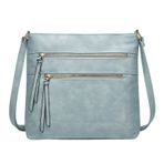 MaNMaNing Omuz çantaları kadın çapraz vücut yumuşak deri Retro moda küçük kare çanta omuzdan askili çanta çanta çanta büyük kapasiteli çok cep Crossbody çanta bayanlar Mini Anti hırsızlık sırt çantası, mavi,