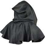 MaNMaNing Ortaçağ Hoodie Şal Steampunk Pelerin Victoria Vintage Karnaval Cadılar Bayramı Cosplay Kostüm Maskeli Parti, Giydirme, Tiyatro, Aksesuar (Black, Tek Boyut)