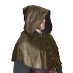 MaNMaNing Ortaçağ Hoodie Şal Steampunk Pelerin Victoria Vintage Karnaval Cadılar Bayramı Cosplay Kostüm Maskeli Parti, Giydirme, Tiyatro, Aksesuar MMAN-8551 (Brown, Tek Boyut)