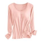 MaNMaNing Pink Dolgulu Uzun Kollu Gömülü Sütyen Kadın Pijama