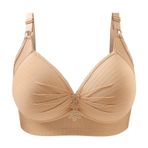 MaNMaNing Push Up Bej Balenli Bralette Yapışkanlı Önden Açılan Günlük Kadın Sütyen