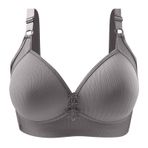 MaNMaNing Push Up Gri Balenli Bralette Yapışkanlı Günlük Kadın Sütyen