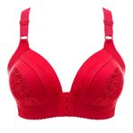 MaNMaNing Push Up Kırmızı Balenli Bralette Yapışkanlı Dikişsiz Kadın Sütyen