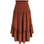MaNMaNing Retro Turuncu Büzgülü Gotik Kadın Etek