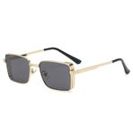 MaNMaNing Sqaure Vintage polarize güneş gözlüğü klasik Retro Metal çerçeve güneş gözlüğü dairesel kadın erkek büyük boy güneş gözlüğü UV400 koruma gözlük, D, One Size