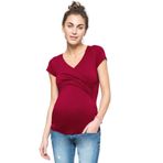 MaNMaNing Tops Multifunction Windsor Mavi Kadın Hamile Bluzu