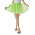 MaNMaNing Tutu etek, evaze, kadınlar için, iç ve tül kaplamalı, kabarık yarım etek St. Patrick's Day, Yeşil., Tek Beden