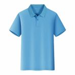 MaNMaNing Üniseks kısa kollu polo tişört, düğmeli, nefes alır, yazlık, kadın, erkek üst giyim, basic, Gök mavisi, 4XL