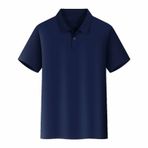 MaNMaNing Üniseks kısa kollu polo tişört, düğmeli, nefes alır, yazlık, kadın, erkek üst giyim, basic, Lacivert, XXL