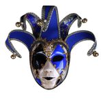 MaNMaNing Venedik Maskeleri Karnaval Paskalya Dekorasyonu Reçine Duvar Süsü Yetişkin Kostüm Oyun Müzik Maskesi Kadın Venedik Maskeleri (Mavi, Tek Beden)