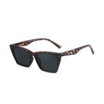 MaNMaNing Vintage kare polarize güneş gözlüğü Retro plastik çerçeve güneş gözlüğü kadın erkek moda hafif kedi gözü güneş gözlüğü UV400 koruma günlük sürüş partisi gözlük, kahverengi, One Size