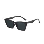 MaNMaNing Vintage kare polarize güneş gözlüğü Retro plastik çerçeve güneş gözlüğü kadın erkek moda hafif kedi gözü güneş gözlüğü UV400 koruma günlük sürüş partisi gözlük, siyah, One Size
