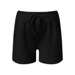 MaNMaNing Wasit Siyah Rahat Kadın Şort Pijama