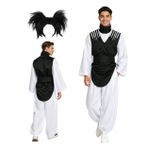 MANMICOS ABD boyutu Komik Cosplay kostümü Erkek Mor giyim parti kıyafeti (Siyah, Large)
