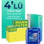 Mann Filter Mann Alfa Romeo 147 1.6 Ts Filtre Bakım Seti Liqui Moly Motor Yağlı (2001-2010) 4 Lü