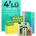 Mann Filter Mann Opel Insignia 2.0 Turbo Filtre Bakım Seti Liqui Moly Motor Yağlı (2009-2016) 4 Lü