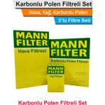 Mann Filter Toyota Hilux 2.5 Dizel 2006-2014 Hava Yağ Karbonlu Polen Filtre Bakım Seti