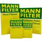 Mann Filter Toyota Verso 2.0 D4D Dizel 2010-2013 Hava Yağ Yakıt Karbonlu Polen Filtre Bakım Seti