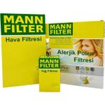 Mann Fılter Uzmanparça Toyota Auris 1.33 1.6 Mann Filtre Bakım Seti 2009-2018 | Hava+Yağ+A.alerjik Polen