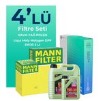 Mann Mini Cooper Clubman 1.5 Benzinli Filtre Bakım Seti Liqui Moly Motor Yağlı 2017-2022 4 Lü