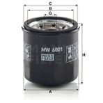 Mann MW6001 Yağ Filtresi