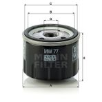 Mann MW77 Yağ Filtresi