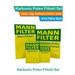 Mann Seat Toledo 1.6 16V Benzinli 2000-2007 Hava Yağ Yakıt Karbonlu Polen Filtre Bakım Seti