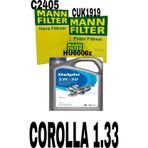 Mann Toyota Corolla 1.33 1.6 Filtre Bakım Seti 09-18+delphi 5w30 4lt motor yağ 2025 üretim