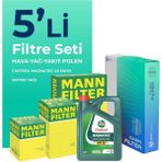 MANN Volvo C30 1.6 Dizel Filtre Bakım Seti Castrol Motor Yağlı (2008-2011) 5 Li