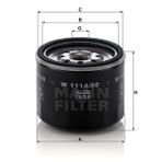 Mann W1114/80 Yağ Filtresi