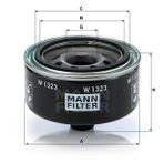 Mann W1323 Yağ Filtresi