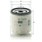 Mann W712/43 Yağ Filtresi