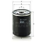 Mann W712/6 Yağ Filtresi