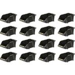 Mano Plastik Avadanlık Parça Kutusu 16 Parça Siyah 125X195X90 mm