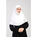 Manolya Şal Pratik Eşarp Peçeli-Peçesiz Hazır Türban Sufle - Standart - Ekru