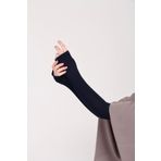 manolyaşal islamic hijab Parmak Geçmeli 45cm Likralı Penye Kolluk 1 Çift Lacivert