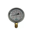 Manometre Gliserinli Alttan Çıkışlı Q100 - 0 - 1 + 9 Bar 1/2