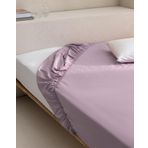 Manon King Size Plus %100 Pamuk Ranforce Lastikli Çarşaf - Açık Mürdüm